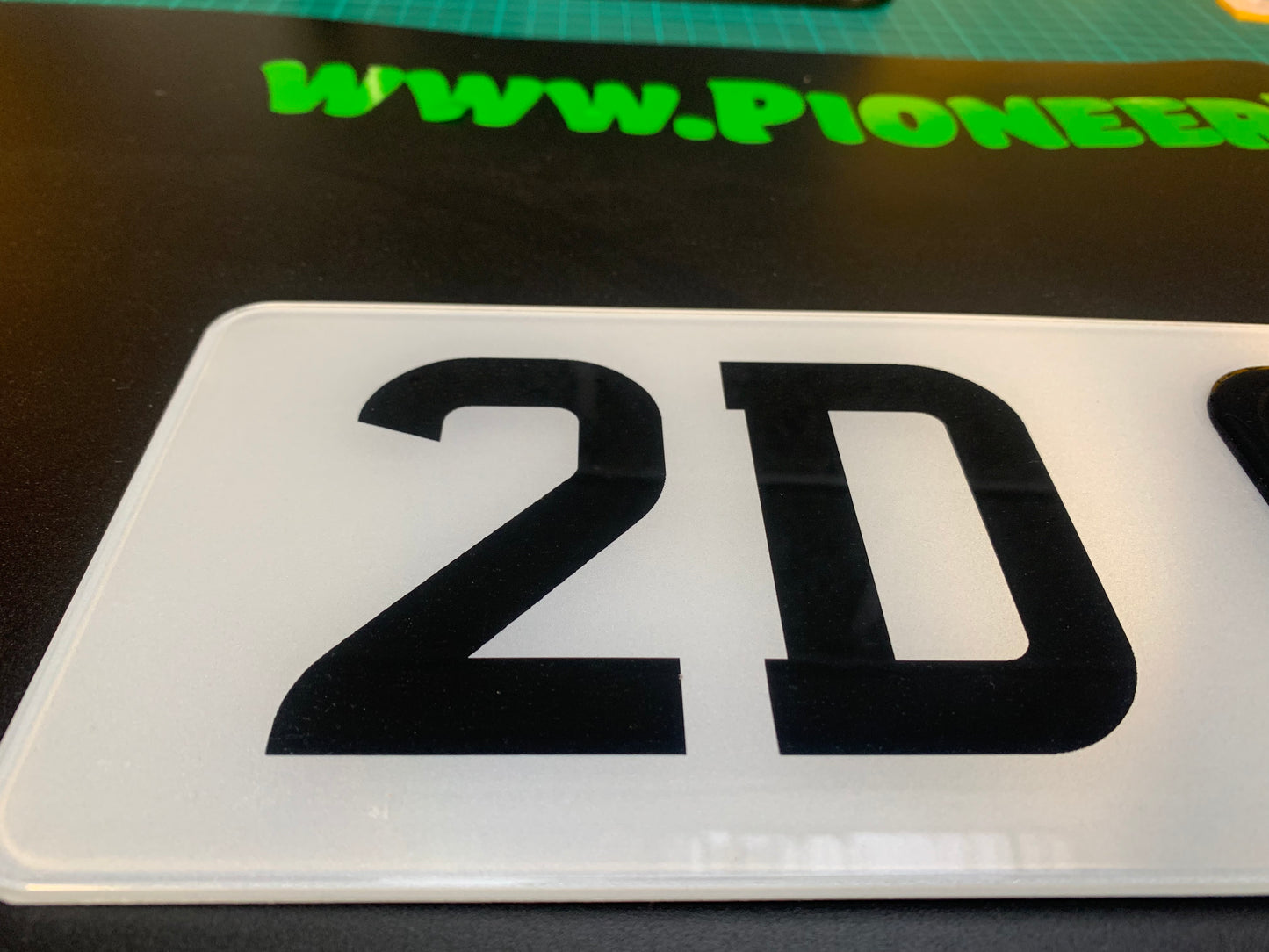 Standard Printed Plates 2D Front & Rear 520x110mm