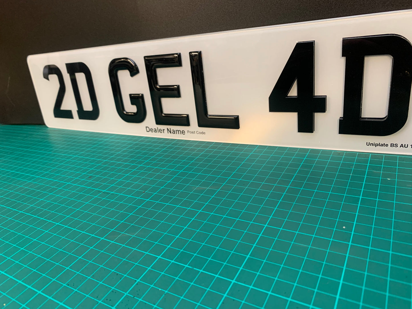 Standard Printed Plates 2D Front & Rear 520x110mm
