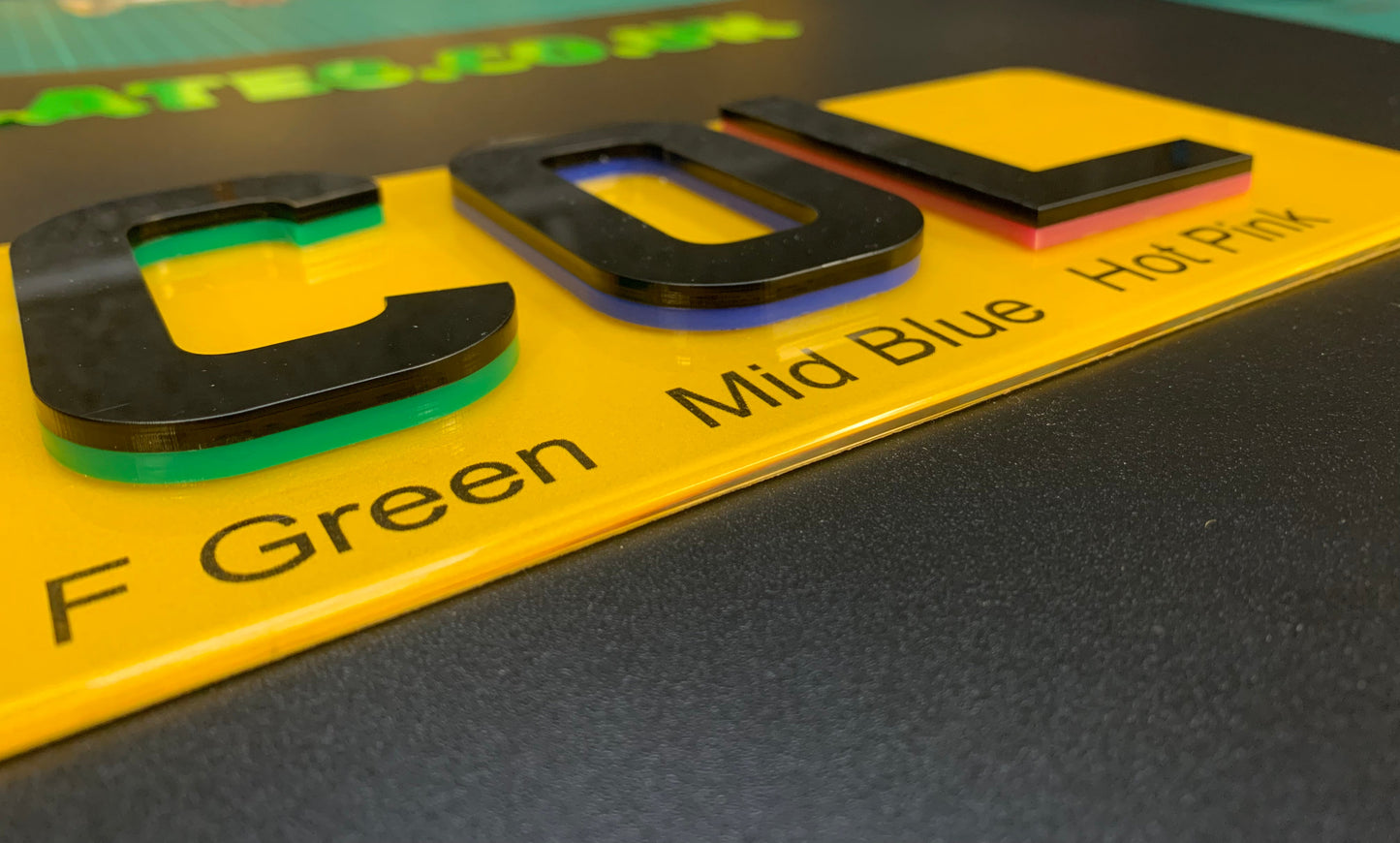 5D Acrylic Number Plates Front & Rear SHORT