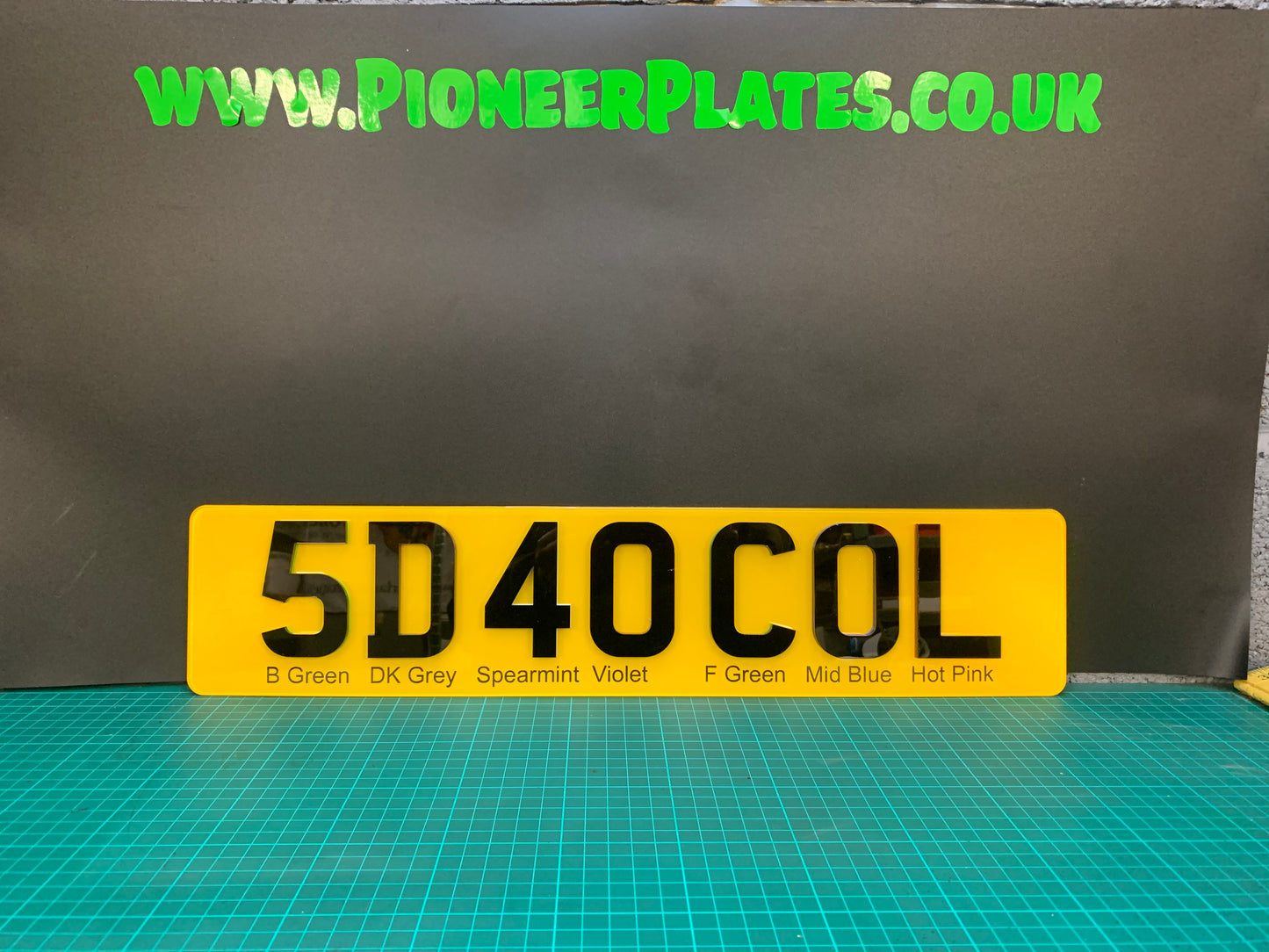 5D Acrylic Number Plates Front & Rear SHORT