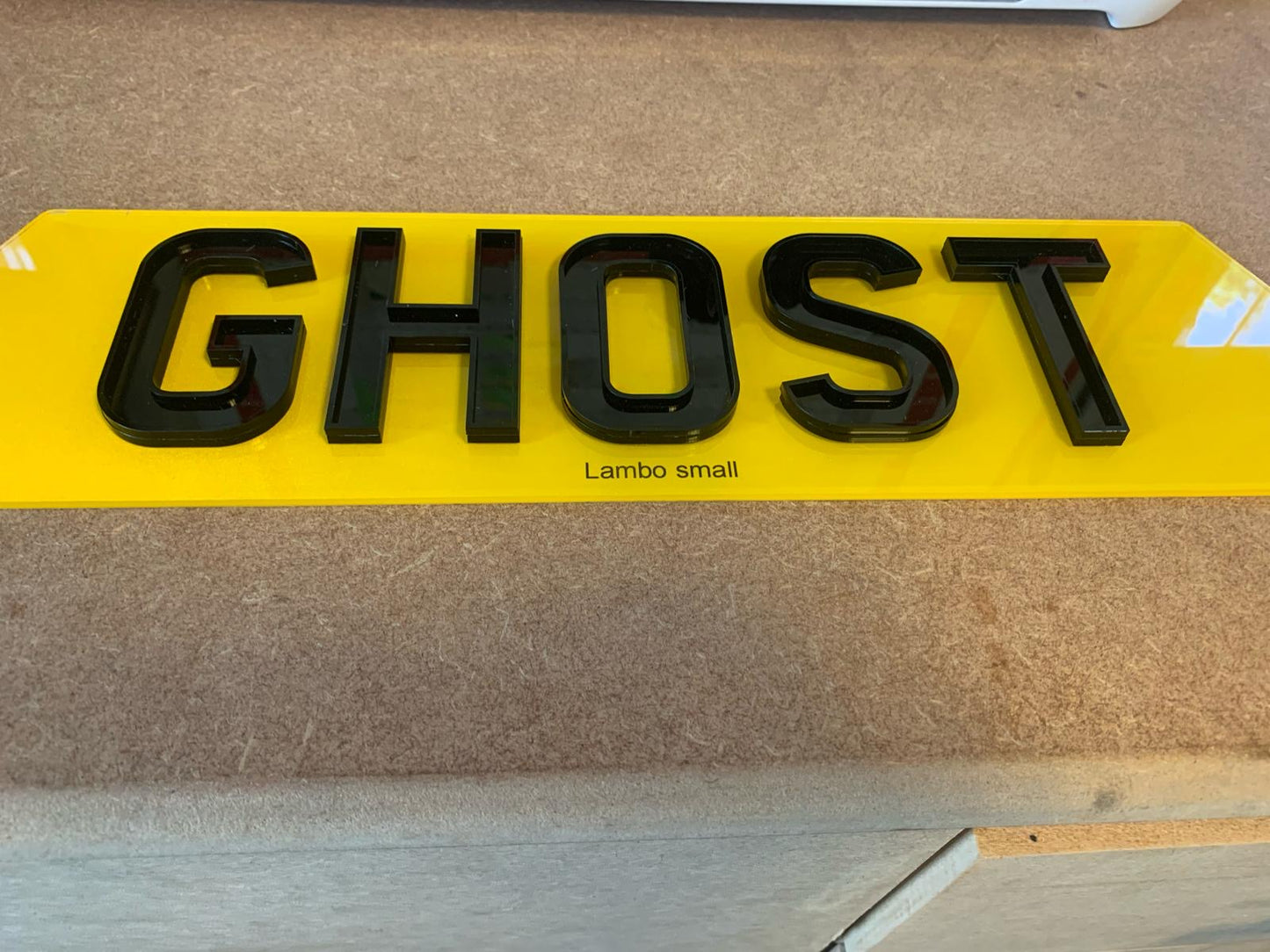 Ghost Number Plate Front & Rear SHORT