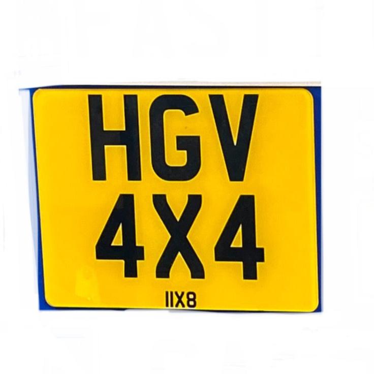 4D Gel Square 11x8 Number Plate Set