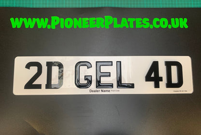 Standard Printed Plates 2D Front & Rear 520x110mm