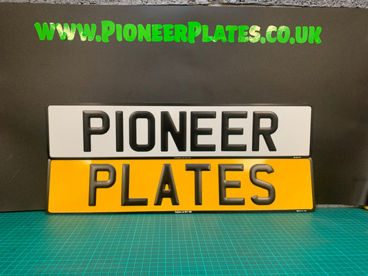 Pressed Aluminium Plates - Black and Silver
