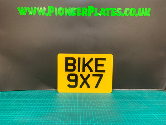 Bike Square Number 9x7 Plate Rear