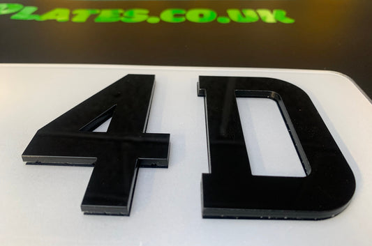4D Number Plates Front & Rear LAMBO HEX