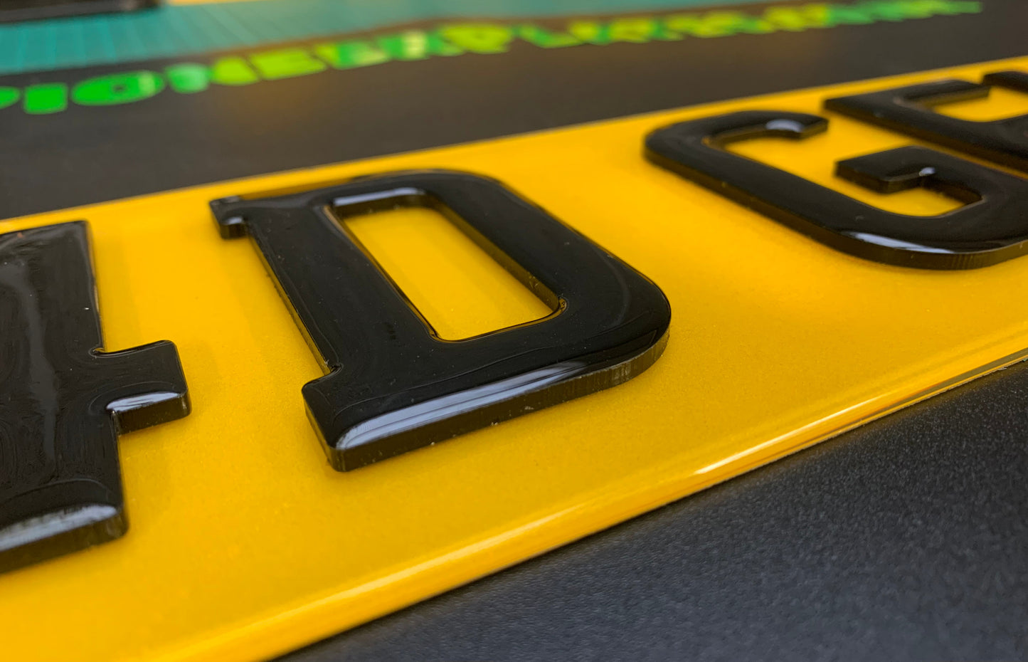 4D Gel Number Plates Front & Rear SHORT