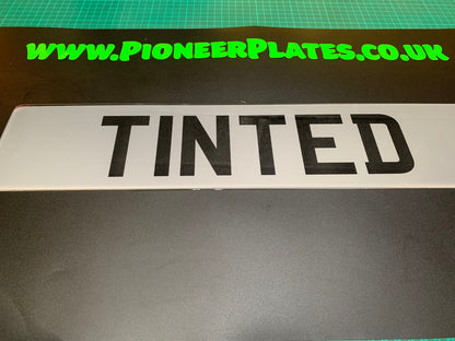 Number Plate Tinting