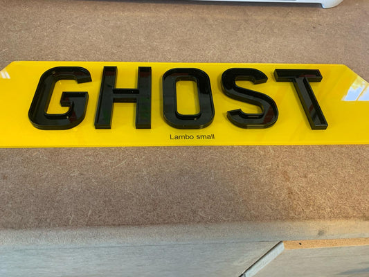 Ghost Number Plate Front & Rear LAMBO HEX