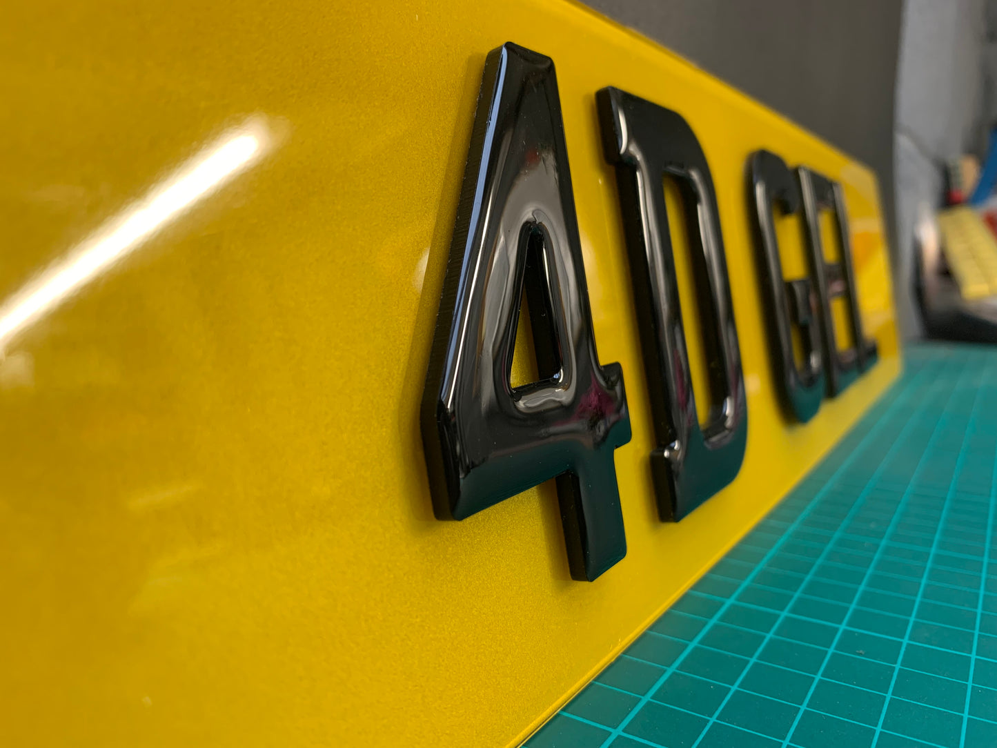 4D Gel Number Plates Front & Rear SHORT