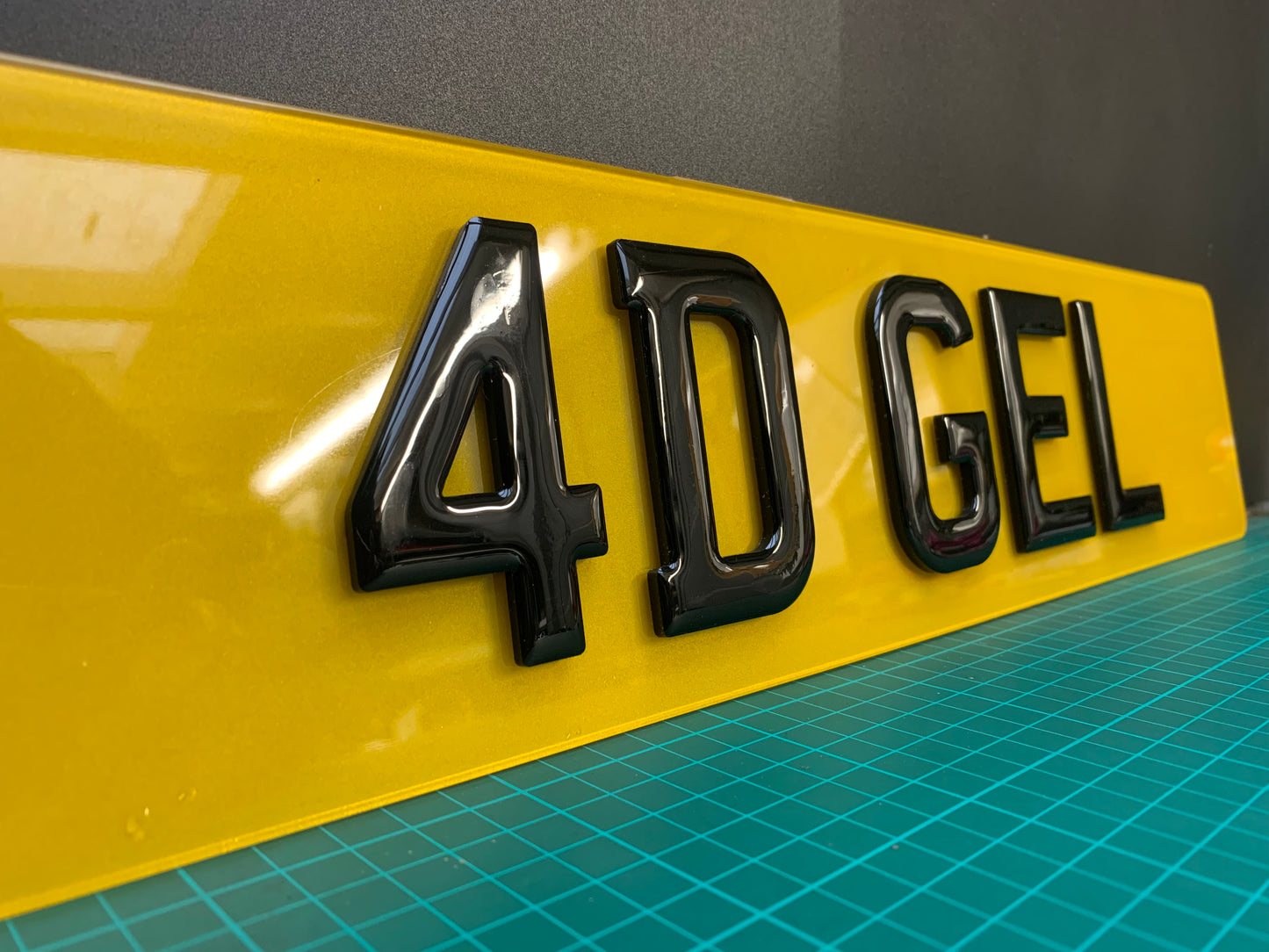 4D Gel Number Plates Front & Rear SHORT