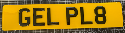 3D Gel Number Plates Front & Rear SHORT
