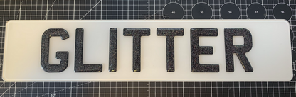 Glitter 3D Gel Show Number Plate SHORT